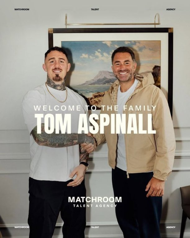 Tom Aspinall signs with Matchroom Talent Agency.