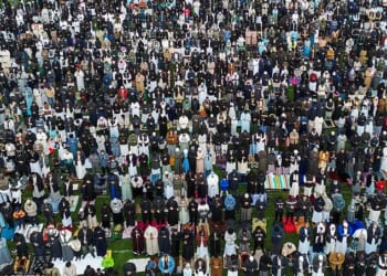 Huge crowds descended on Small Heath Park in the city centre early on Friday morning to take part in prayer to mark the end of Ramadan, which sees Muslims fast from dawn to dusk
