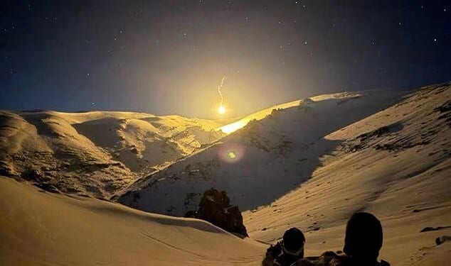 Israeli troops ski into southern Lebanon from territory in Syria. The cross-border operation was the first of its kind by the IDF