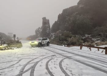 Tenerife has been plunged into chaos after an emergency was declared across the Canary Islands as Storm Therese batters the holiday hotspot with torrential rain, fierce winds and even snow