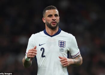 Walker last played for England in their World Cup qualifier against Albania in March 2025, a 2-0 victory - but hasn't appeared in Thomas Tuchel's squad since