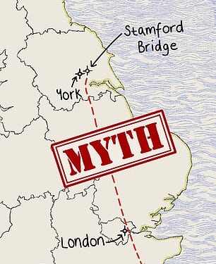 King Harold's legendary 200¿mile march to the Battle of Hastings in 1066 never happened, according to researchers from the University of East Anglia