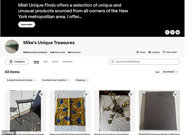 The teen has an eBay page where he sells all his storage unit finds