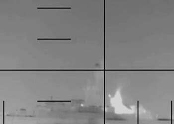 A torpedo launched from the US sub struck the Iris Dena (pictured) off the coast of Sri Lanka, some 2,000 miles from Iran on Wednesday night