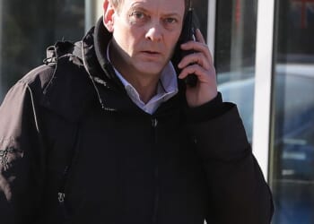 Mark Richards, 48, was banned from driving after admitting being involved in the crash in January