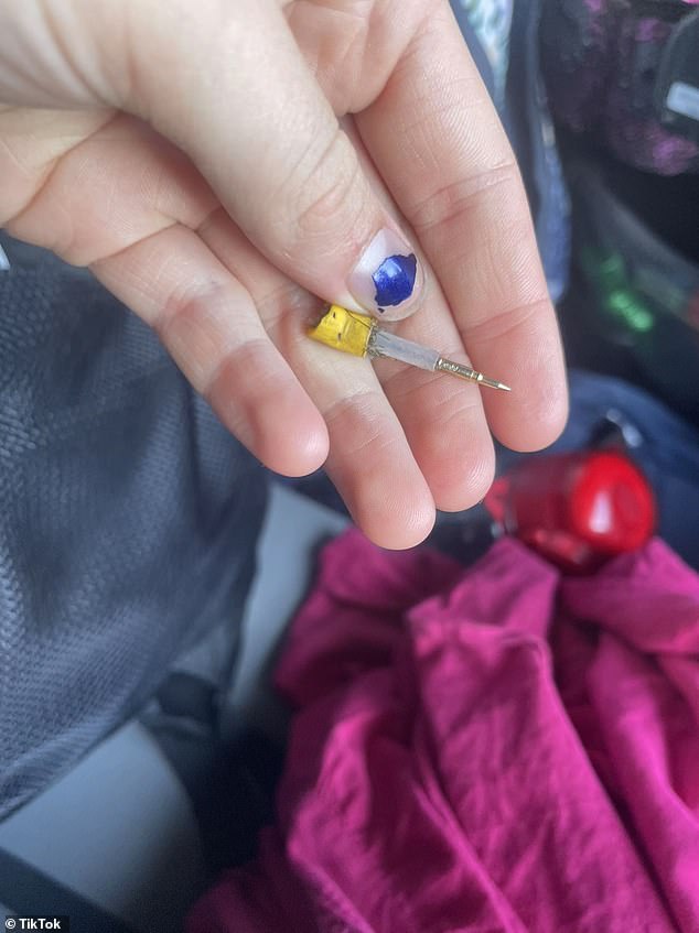 A racegoer posted this photo, claiming to have retrieved a part of the McLaren that Oscar Piastri crashed on Sunday before the race even started