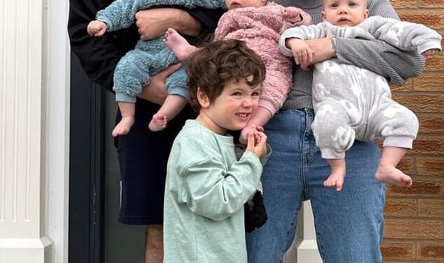 Jamie and Hayley McEvoy, have welcomed triplets after paying for IVF treatment