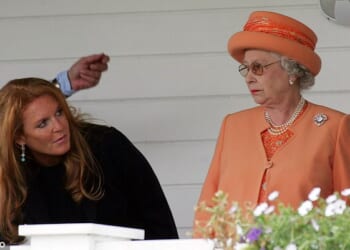 She likened the late Queen Elizabeth II to her mother figure, but according to royal commentator Richard Fitzwilliams, Sarah Ferguson betrayed the former monarch (pictured together in Windsor in 2004)