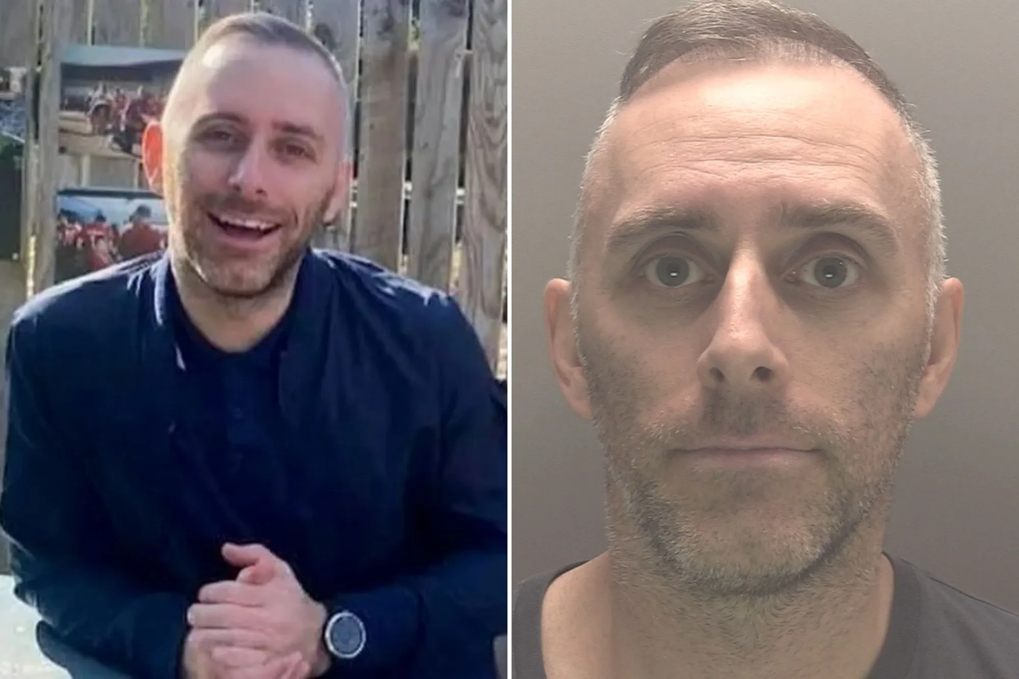 An image collage containing 2 images, Image 1 shows NINTCHDBPICT000952567984, Image 2 shows Mugshot of former firefighter Scott Cameron, who was sentenced to 12 years in prison for sexual offenses