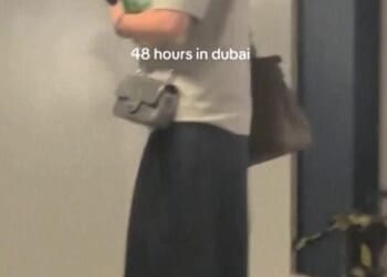 Terrified tourists were seen clutching their designer handbags as they ran for shelter during five days of missile strikes that have rocked Dubai