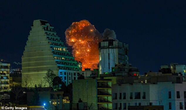 The skies over Tehran turned a disquieting red and filled with acrid smoke after US and Israeli forces struck several oil depots in the Iranian capital