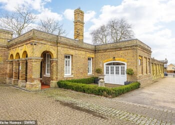 This former Victorian cell block which was converted into a modern family home has gone on sale for £1 million