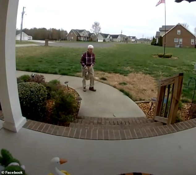 Pulley was captured on the doorbell camera at Brittany Smith's home in Manchester, Tennessee, on March 10 while dropping off her Starbucks orders