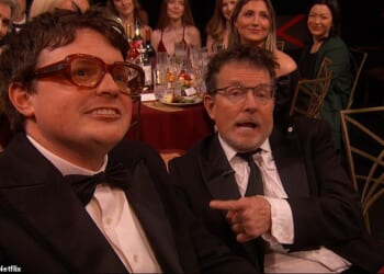 Michael J. Fox made a cheeky joke while introducing his son Sam to the audience in a speech at the Actor Awards, formerly the SAG Awards