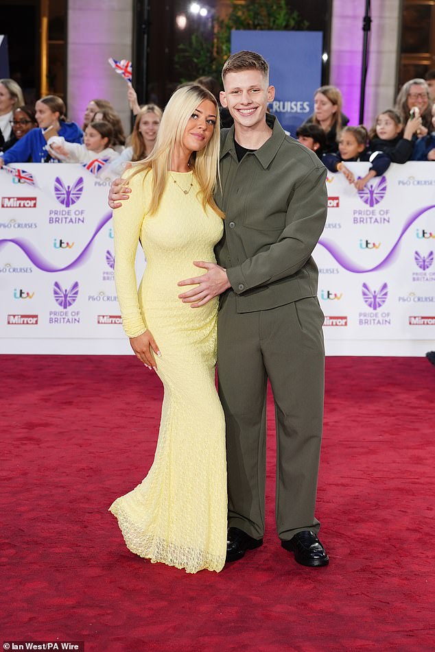 In an update shared to Instagram on Friday, they wrote: 'Isla Jade Brazier' (pictured in October 2025)