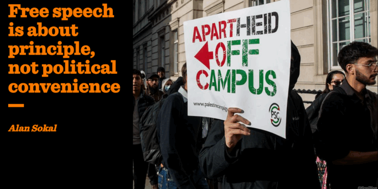 Free speech is about principle, not political convenience | Alan Sokal