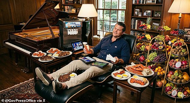 AI GENERATED PHOTO: California Governor Gavin Newsom X post used an AI generated image to troll US Secretary of War Pete Hegseth