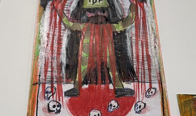 The exhibition, titled Drawings Against Genocide, has been reported to police following complaints that it depicts Jews using offensive stereotypes