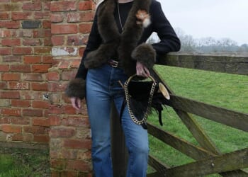Georgia Toffolo went for a more casual look for the last day of the Cheltenham Races as she sported a pair of jeans for her final outing in the Cotswolds