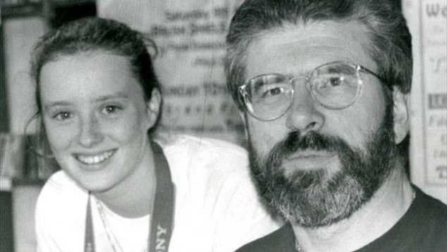 Mairia Cahill, who detailed her sexual abuse in a book titled Rough Beast, pictured with Gerry Adams