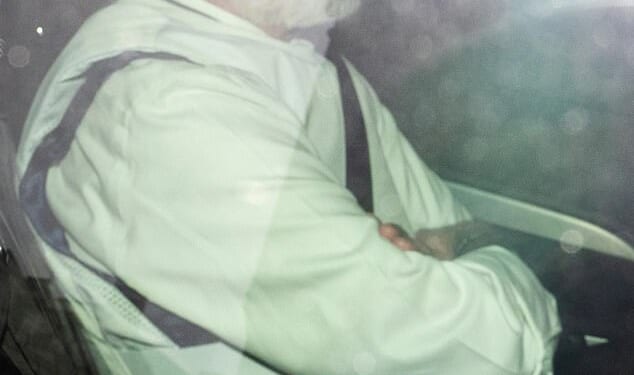 Mr Adams, 77, appeared to attend court today in a protective vest. He is vigorously defending the claims made against him