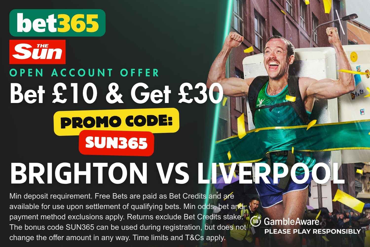 Brighton vs Liverpool bet365 bonus code