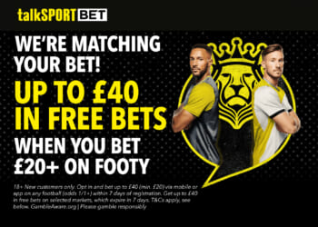 Get up to £40 in free bets on football with talkSPORT BET