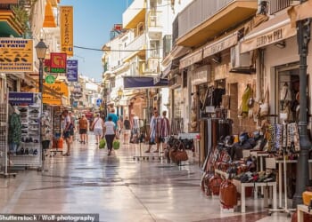 A 14-year-old girl was allegedly sexually assaulted by three men at a hotel on Spain's Costa del Sol before jumping from a balcony to escape, police said. Pictured: A stock image of Torremolinos