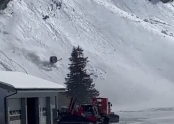 A gondola plunged from a cable and rolled down a snow-covered mountainside at a Swiss ski resort on Wednesday, leaving at least one person seriously injured