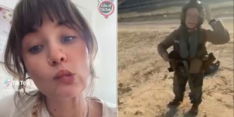 There was a sharp contrast between the two videos, one in which a grateful Kuwaiti approached a downed U.S. pilot offering thanks and assistance, left, and the other in which an arrogant young woman wished death on U.S. service members participating in the attacks on Iran.