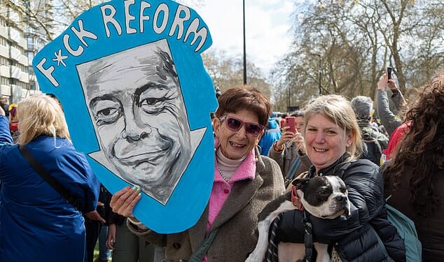 While the chaos was happening online, party leader Zack Polanski was in London attending a demonstration of 500,000 protestors against racism and the war in Iran