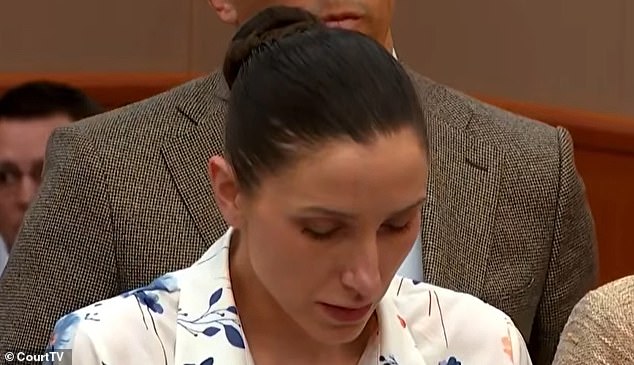 Richins silently gasped and bowed her head as soon as Judge Richard Mrazik read out the first count, finding her guilty of the murder of the father of her three children