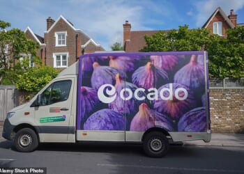 Top spot: Ocado was crowned as the fastest growing grocer last month, Worldpanel said