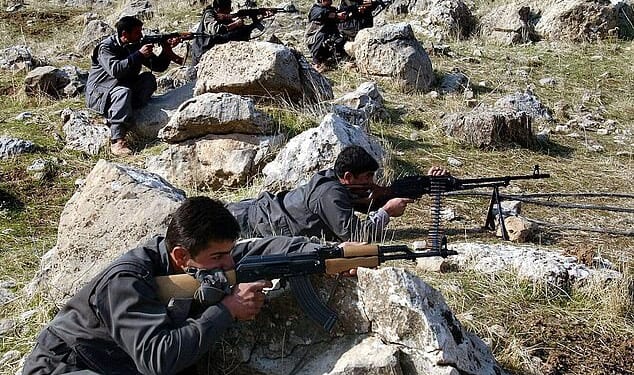 Kurdish fighters in northern Iraq (file photo)