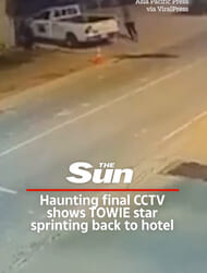 Haunting final CCTV shows TOWIE star sprinting back to hotel