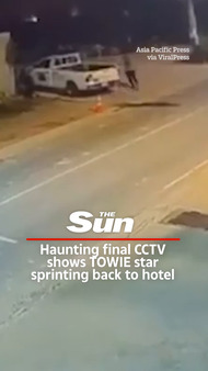 Haunting final CCTV shows TOWIE star sprinting back to hotel