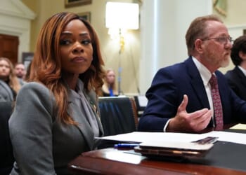 Rep. Sheila Cherfilus-McCormick, a Florida Democrat, appears Thursday for a hearing of the House Ethics Committee on Capitol Hill in Washington, D.C. Cherfilus-McCormick is accused of stealing $5 million from FEMA and using part of it to fund her first successful run for Congress in 2021.