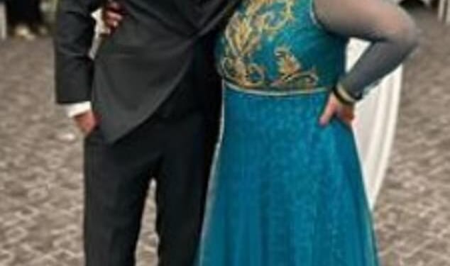 Shazia with her eldest son Adam at his wedding. When I saw the photographs a few weeks later, I was devastated, she says