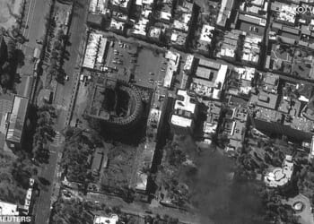 A satellite image shows a view of the damaged Presidential Complex in Tehran, Iran, March 3, 2026