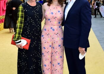 Martin Clunes has been supported by TV power player wife Philippa Braithwaite and their anti-daughter Emily, pictured together in 2016, after escaping a 'rotten marriage'