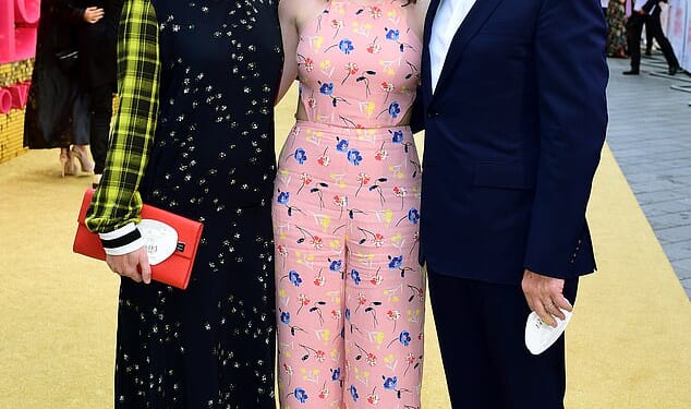Martin Clunes has been supported by TV power player wife Philippa Braithwaite and their anti-daughter Emily, pictured together in 2016, after escaping a 'rotten marriage'