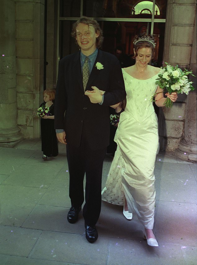 The TV power couple tied the knot in 1997, pictured, the same year Clunes finalized his divorce from first wife Lucy Aston