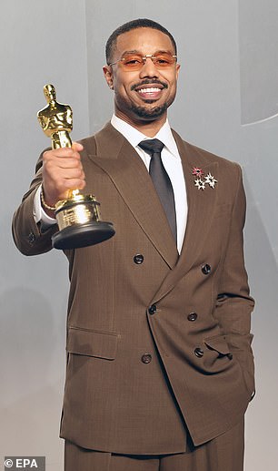 The Oscar-nominated actor, 30, lost out on the Best Actor gong to Michael B Jordan