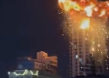 A suicide drone strikes a residential tower block in Manama, Bahrain