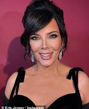 How the stars' social media snaps compared to their pictures at the Vanity Fair Oscars party after complaints of 'unforgiving' lighting (Kris Jenner on social media)