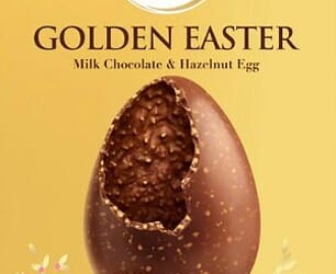 The Ferrero Rocher Golden Easter Egg tops the chart as the most calorie-dense, with 613 calories per 100g