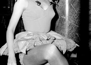 Hoping to make a living from her ballet training, Audrey took work as a chorus girl in cabaret shows. Pictured in the West End revue Sauce Piquante in 1950