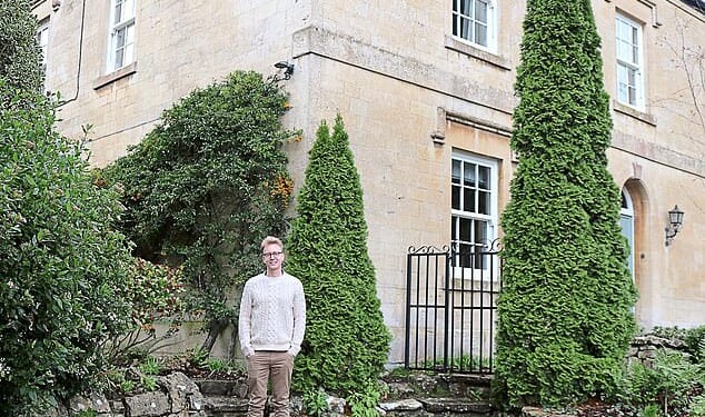 Pip at the Somerset home he swapped for a two-bed flat in Kennington