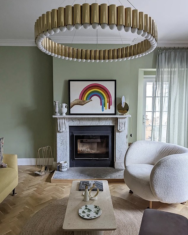 The living room area in Pip's old Somerset house - which he felt became too much upkeep