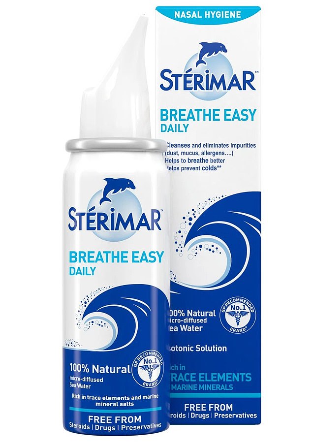 Now the only spray Charlotte uses is a simple salt-water solution, such as Stérimar